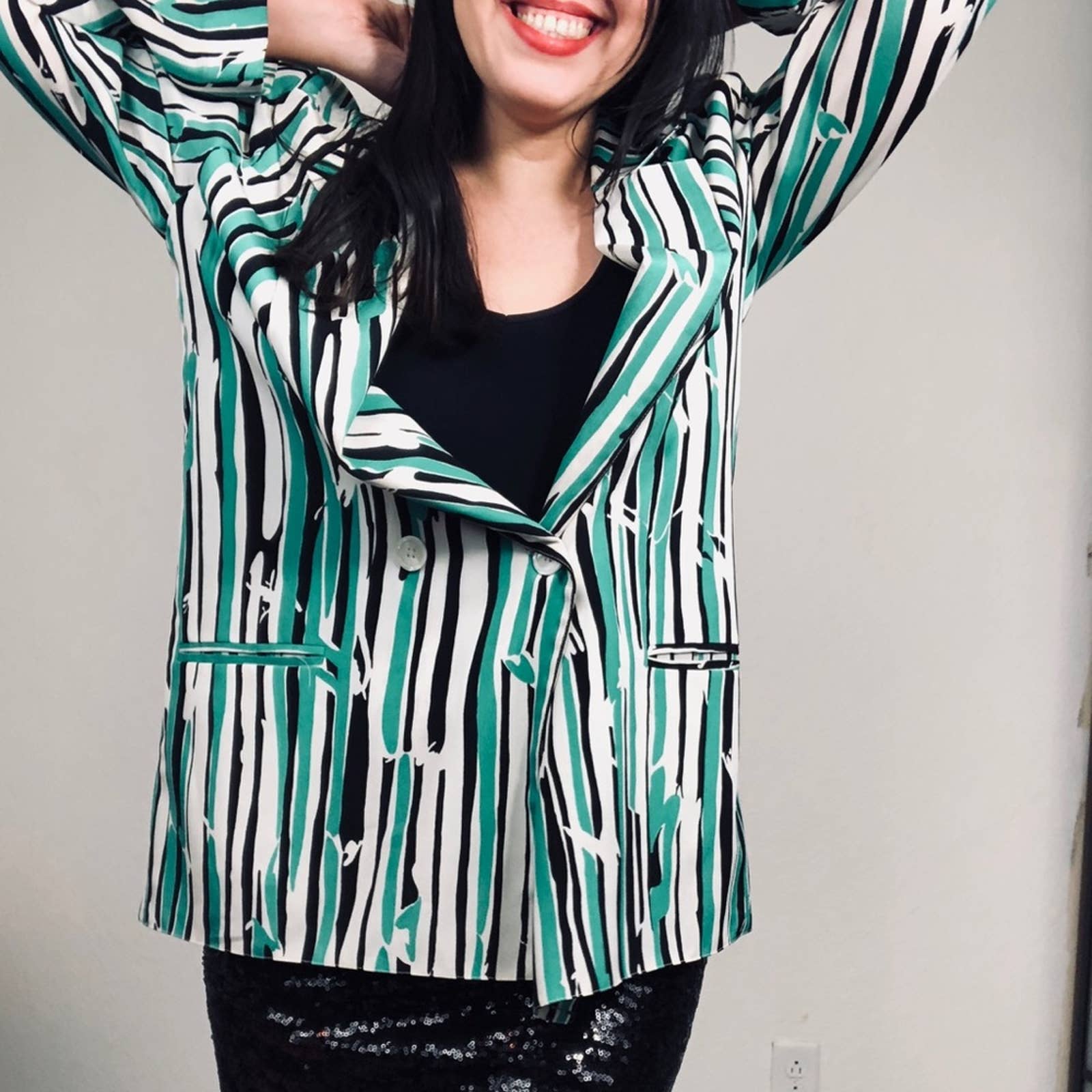 Vintage Christian Dior Tropical Print Blazer