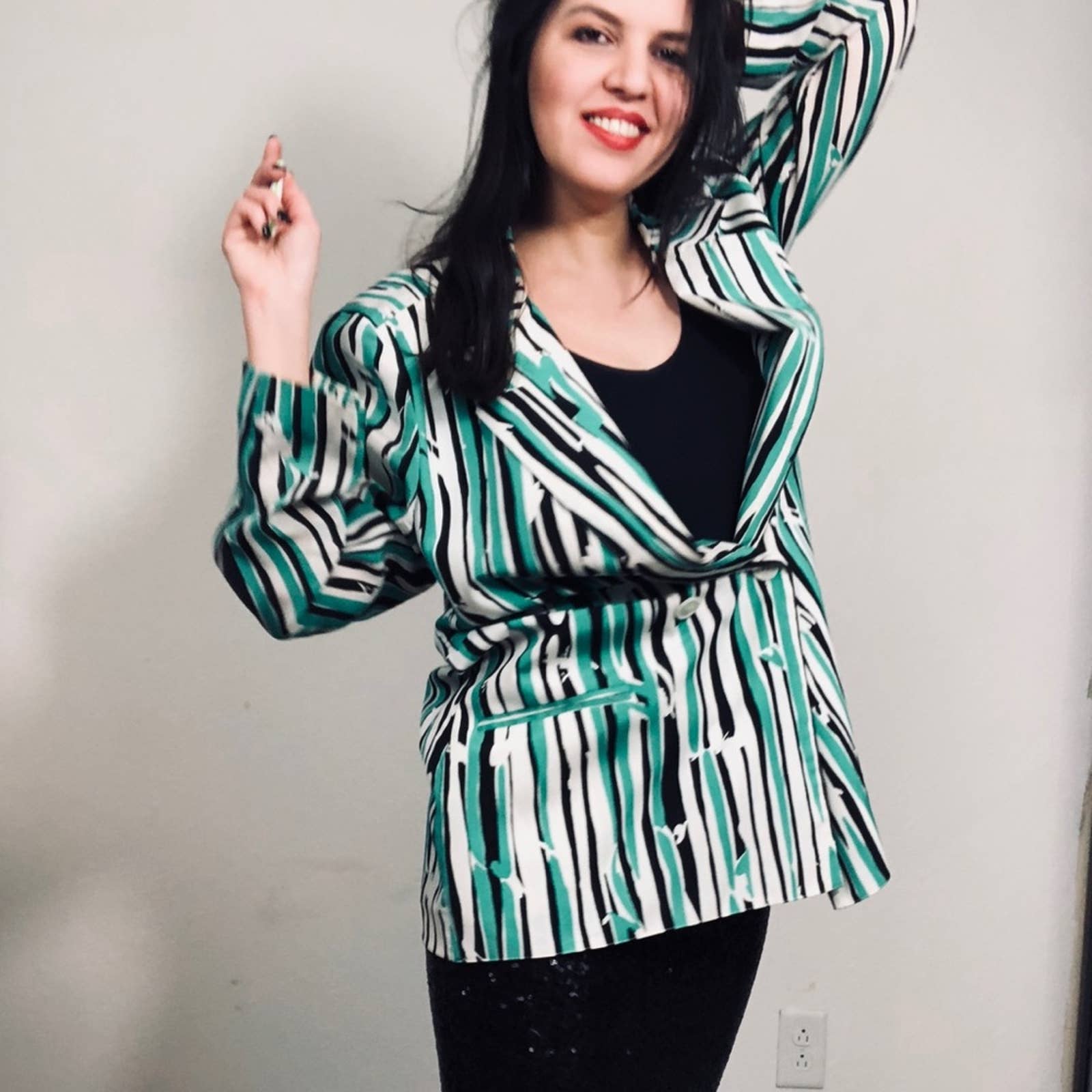 Vintage Christian Dior Tropical Print Blazer