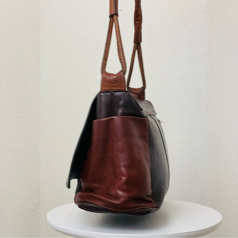 Vintage Louis Feraud Leather two tone bag