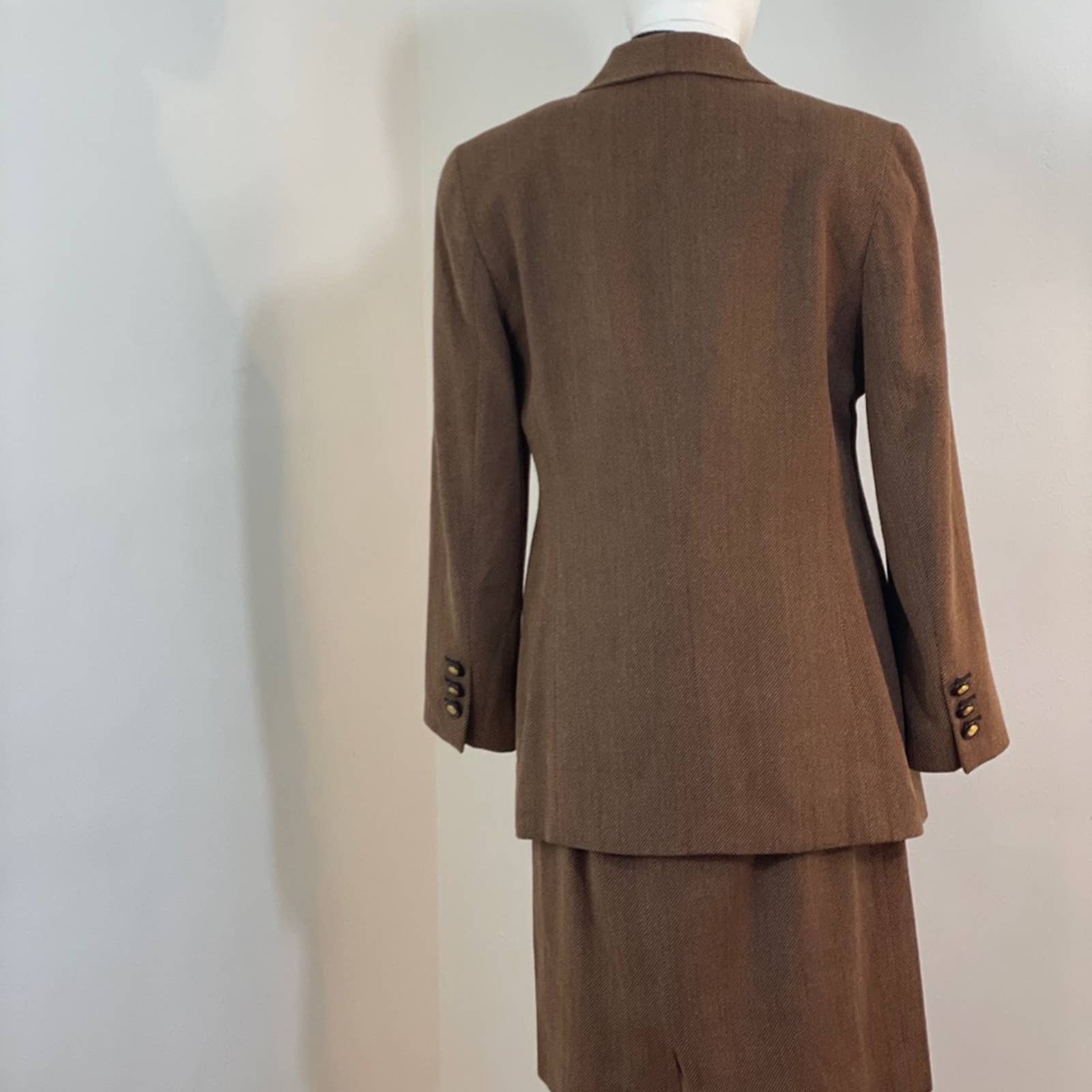 Vintage Louis Feraud Wool Skirt Suit Set