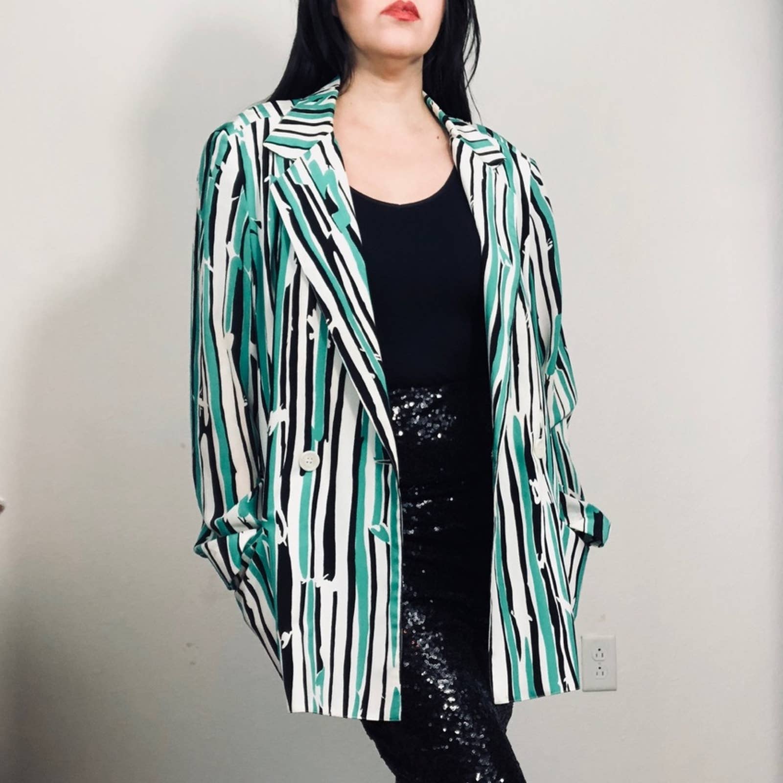 Vintage Christian Dior Tropical Print Blazer - ClosetBlues