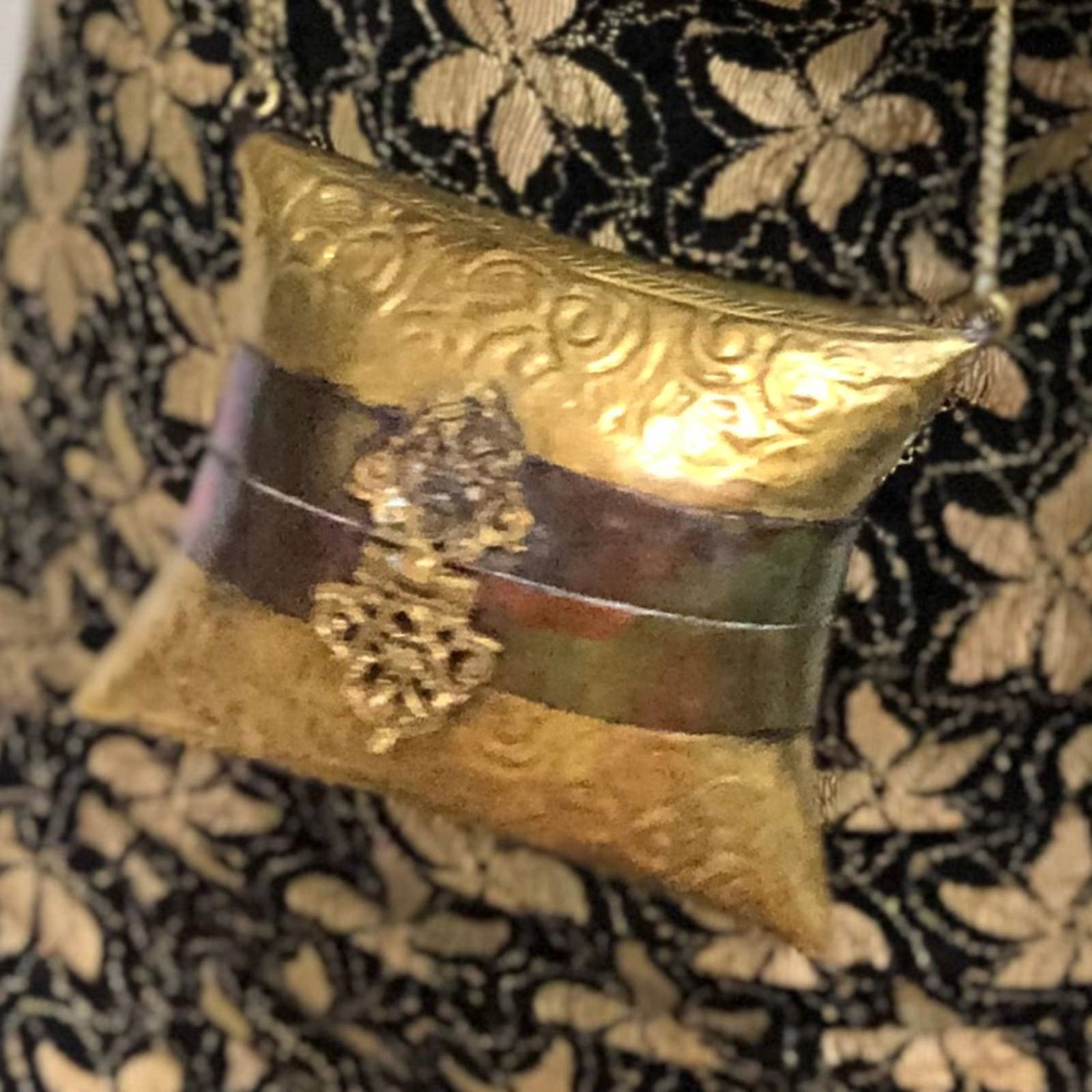 Vintage Metal Mini Pillow Bag