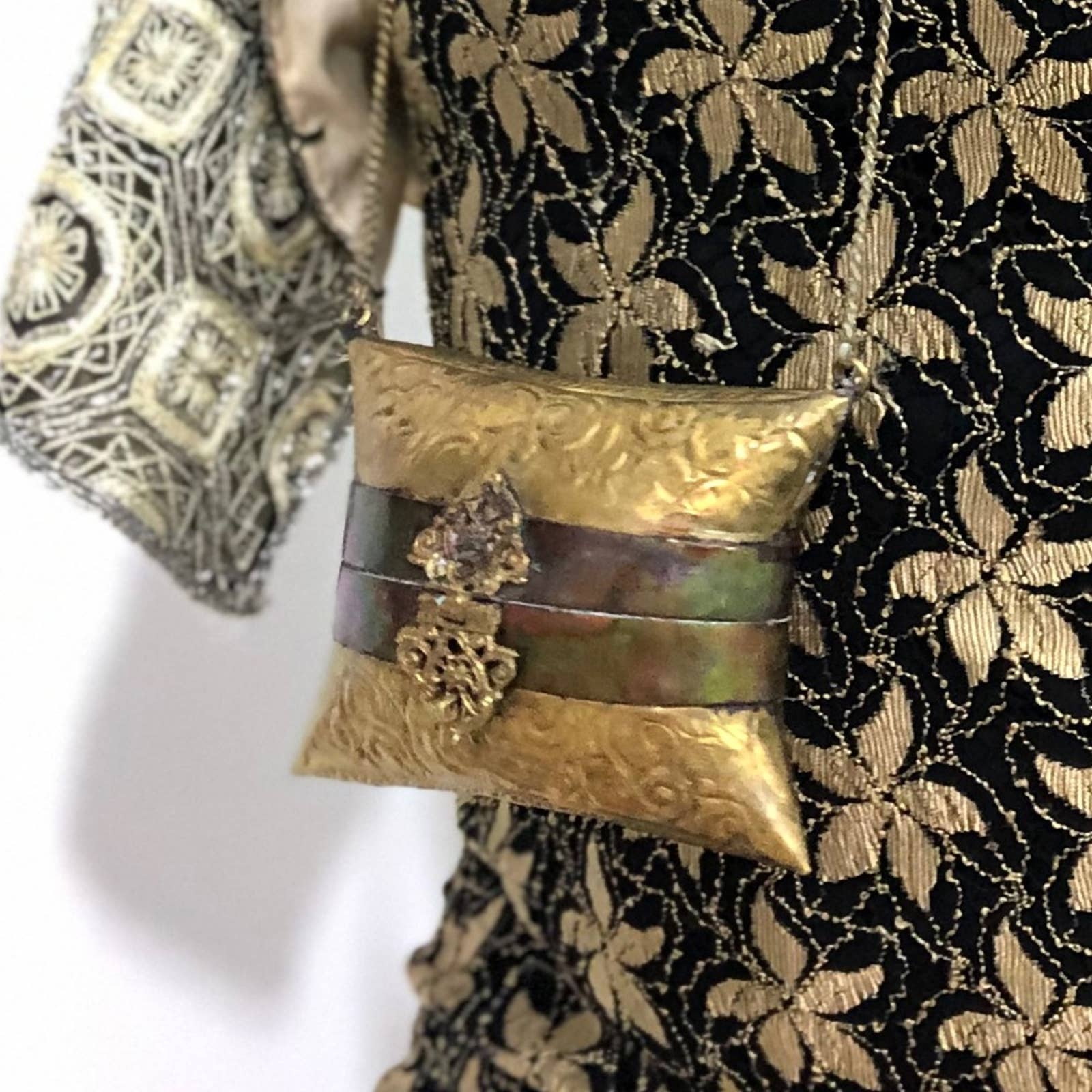 Vintage Metal Mini Pillow Bag