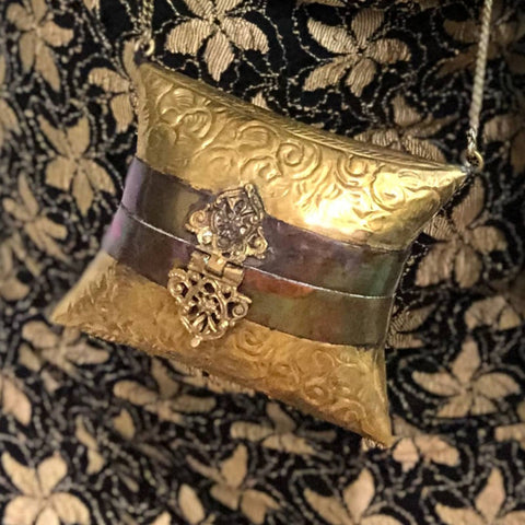 Vintage Metal Mini Pillow Bag