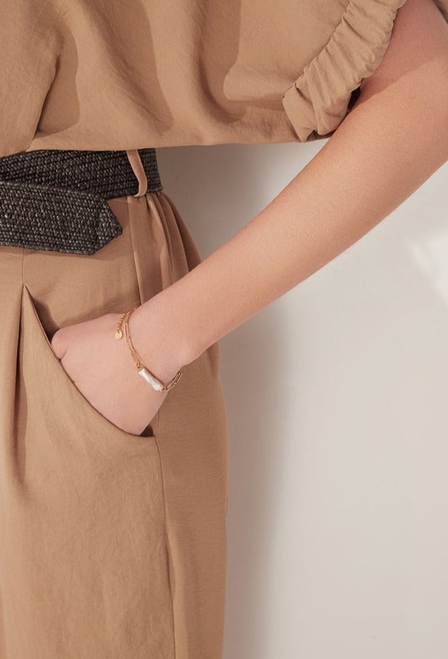 Gussie Mother of Pearl Link Bracelet