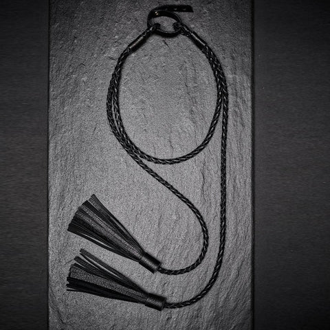 BlackOut Tassel Leather Necklace