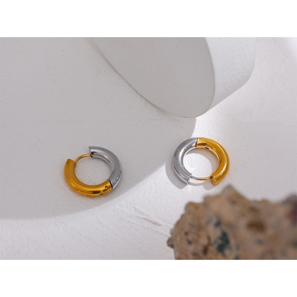 Gussie Two Tone Gold/Silver Mini Hoops