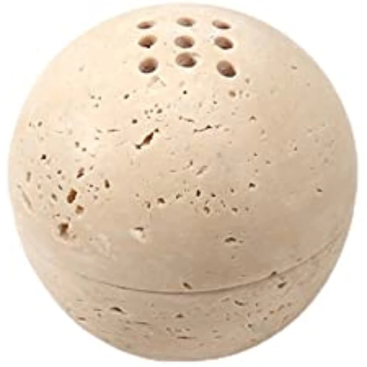 Casa Sol Moon Over Travertine Stone Incense Burner