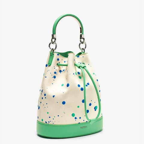 Spring Splash Dotted Bucket Bag