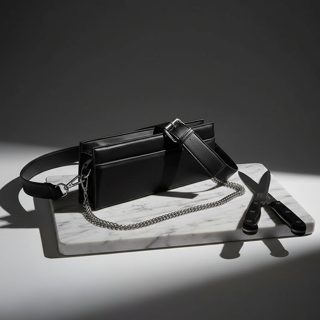 Double Chain Baguette Bag