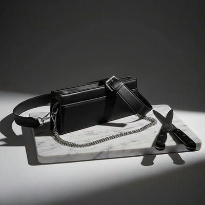 Double Chain Baguette Bag