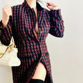 Oleg Cassini Multicolored Tweed Coat - ClosetBlues