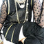 Yesterday Again Collection / Byblos Vest Sweater Knit with gold stripes - ClosetBlues
