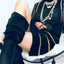 Yesterday Again Collection / Byblos Vest Sweater Knit with gold stripes - ClosetBlues