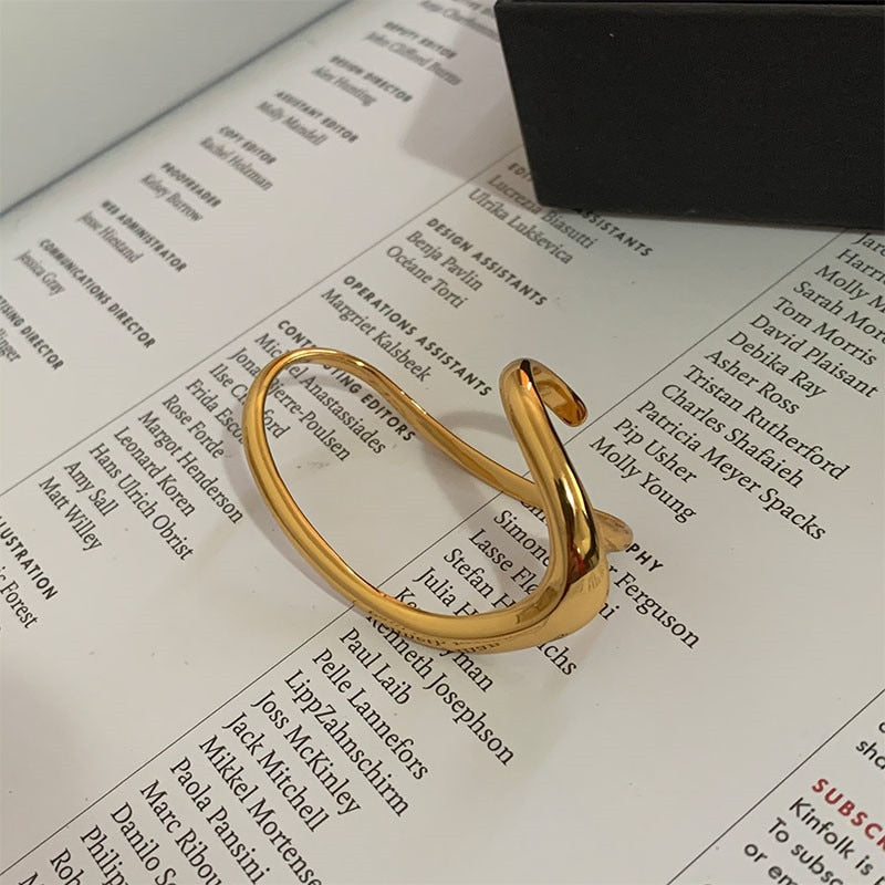 Minimalist Geometric Twisted Metal Rings - ClosetBlues