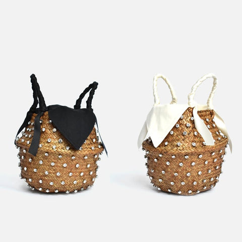 Pineapple Woven Straw Bucket Bag - ClosetBlues