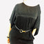 Vintage Frank Masandrea Silk black Dress with belt - ClosetBlues